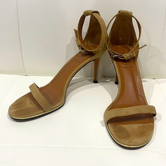 GIVENCHY Suede Strappy Sandals Sz 40.5 - Picture 1 of 7